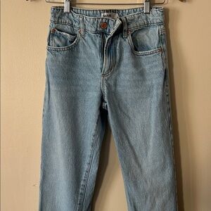 Garage Womens Straight Jeans in Light Blue